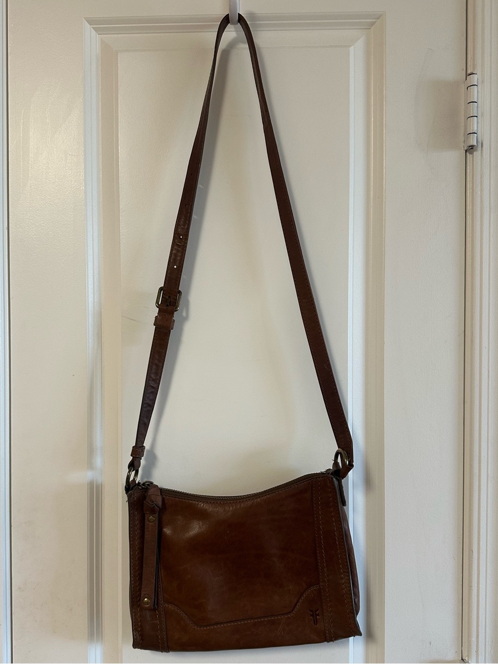 Frye Cognac Brown Leather Crossbody Bag - Picture 6 of 11